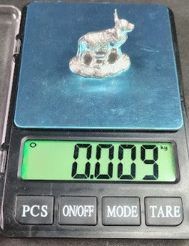 Pure Silver Cow and Calf Idol for pooja 9gm - By Mahita Collections